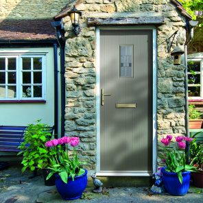First Meridian Elm composite door in French grey