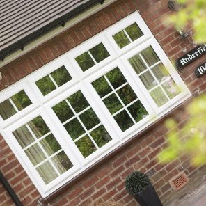 White casement upvc Double Glazed window with georgian bars
