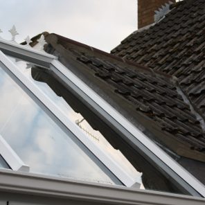 Gable link on conservatory