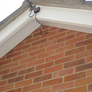 White Fascia and Soffit Gable End