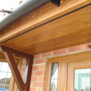 Golden Oak Fascia, Soffits and Black Guttering