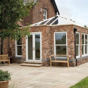 Orangery with uPVC French doors and windows