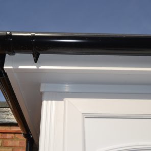 White Fascia, Soffits and Black Guttering