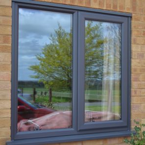 Coloured grey replacement windows in uPVC
