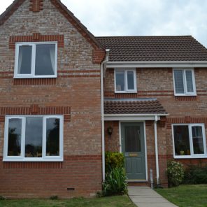 White uPVC windows and new door