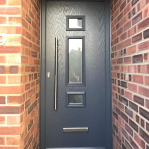 Modern design with silver door furnishings