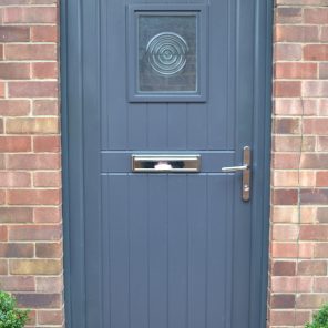 Modern uPVC doors with silver furnishings