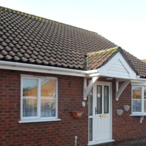 uPVC roofline products in white